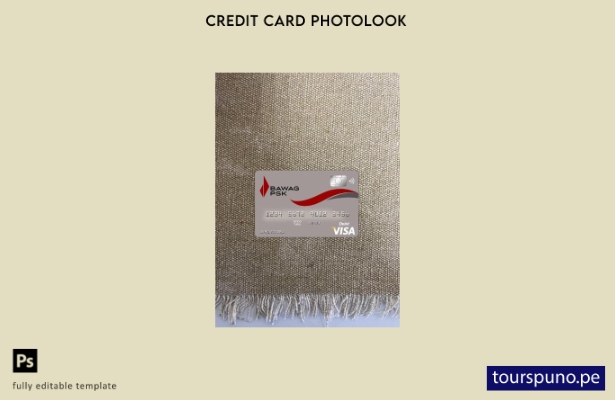 listo para imprimir plantilla frontal de aspecto fotográfico de tarjeta visa  20